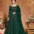 Dark-green embroidered net salwar