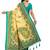Multicolor printed art silk saree with blouse