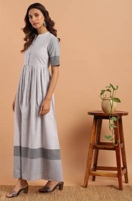 Janasya White woven cotton party wear kurtis 2