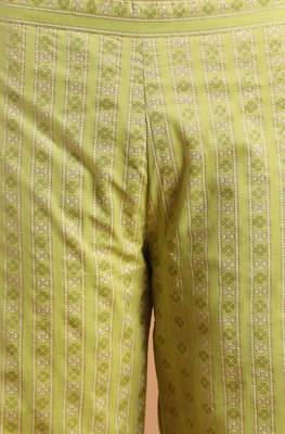 Janasya Green printed cotton salwar 4