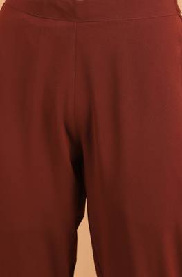 Brown printed georgette salwar 4