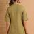 Janasya Olive woven viscose rayon party tops
