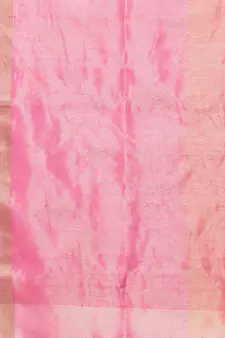 Pink hand woven chanderi saree with blouse