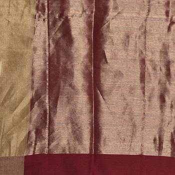 Maroon hand woven chanderi saree with blouse 3
