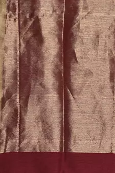 Maroon hand woven chanderi saree with blouse