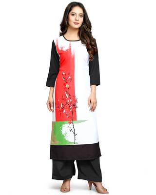 Multicolor printed crepe ethnic-kurtis 2