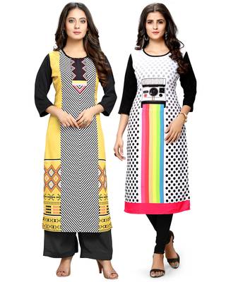 Multicolor printed crepe ethnic-kurtis 1