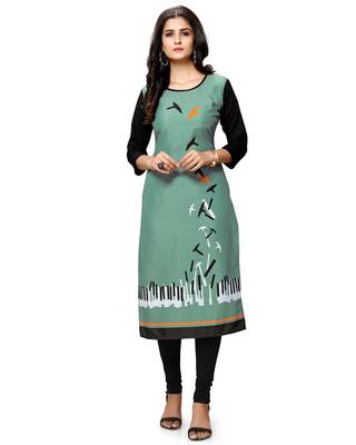 Multicolor printed crepe ethnic-kurtis 4