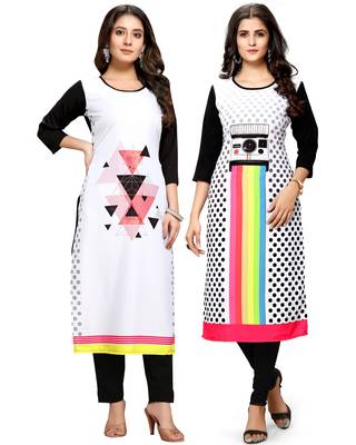 Multicolor printed crepe ethnic-kurtis 1