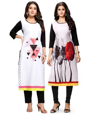 Multicolor printed crepe ethnic-kurtis 1