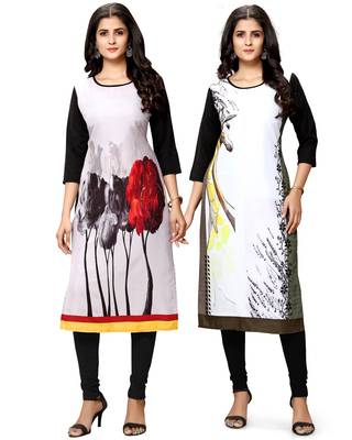 Multicolor printed crepe ethnic-kurtis 1