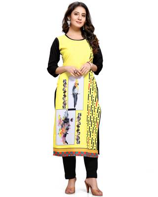 Multicolor printed crepe ethnic-kurtis 2
