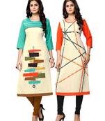 Multicolor printed crepe ethnic-kurtis