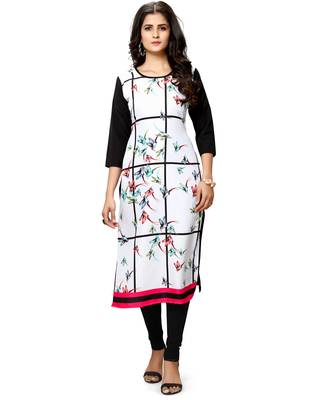 Multicolor printed crepe ethnic-kurtis 4