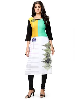 Multicolor printed crepe ethnic-kurtis 2