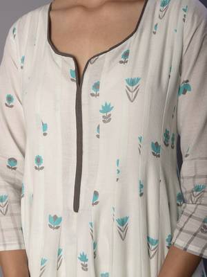 White woven cotton ethnic-kurtis 4