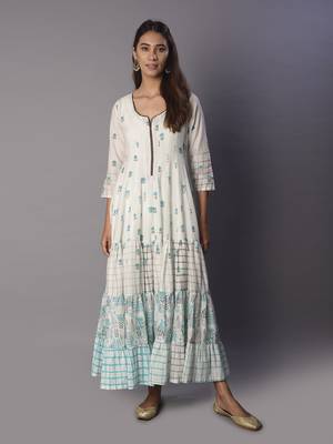 White woven cotton ethnic-kurtis 5