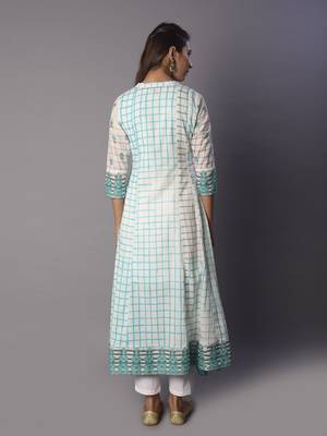 White woven cotton ethnic-kurtis 2