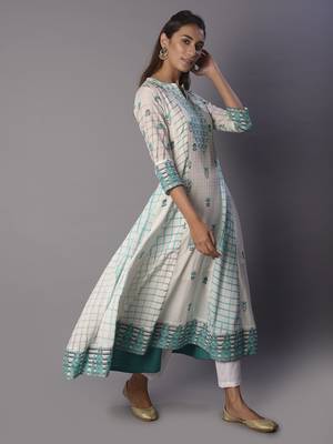 White woven cotton ethnic-kurtis 4