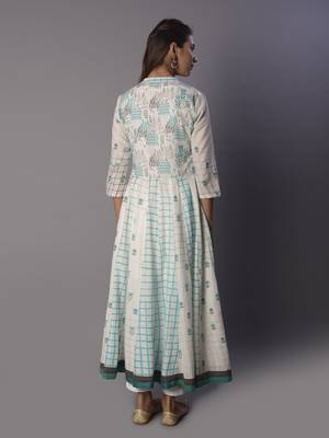 White woven cotton ethnic-kurtis 2