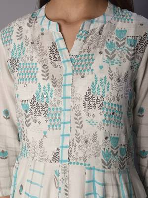 White woven cotton ethnic-kurtis 5