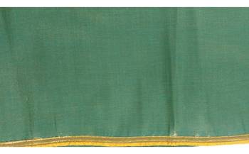 Green embroidered brocade saree with blouse 5