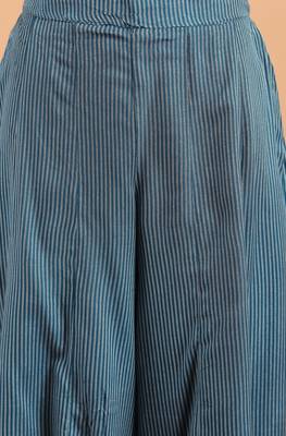 Janasya Teal woven rayon salwar 5