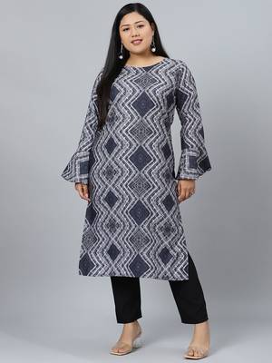 Black printed rayon kurtas-and-kurtis 1