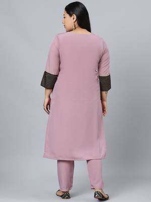 Purple printed crepe kurtas-and-kurtis 3