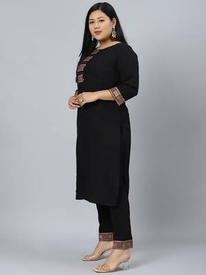 Black printed crepe kurtas-and-kurtis 2