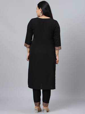 Black printed crepe kurtas-and-kurtis 3