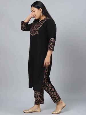 Black printed crepe kurtas-and-kurtis 2