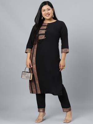 Black printed crepe kurtas-and-kurtis 5
