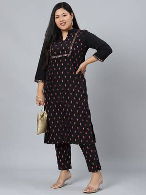 Black printed crepe kurtas-and-kurtis 5