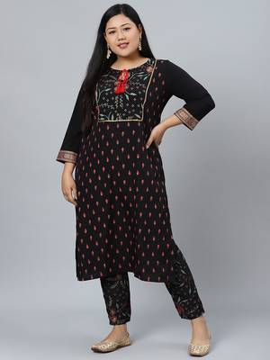 Black printed crepe kurtas-and-kurtis 1