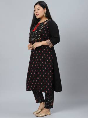 Black printed crepe kurtas-and-kurtis 2