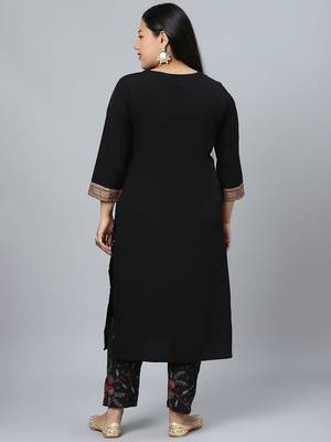 Black printed crepe kurtas-and-kurtis 3