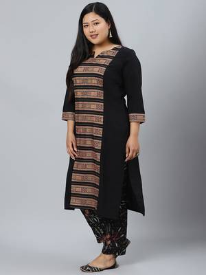 Black printed crepe kurtas-and-kurtis 2