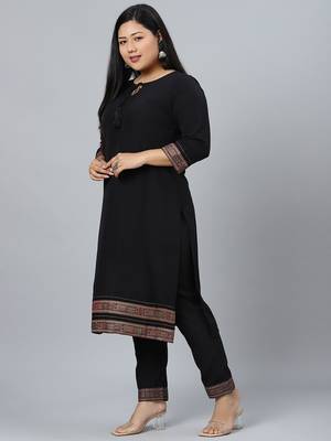 Black printed crepe kurtas-and-kurtis 2