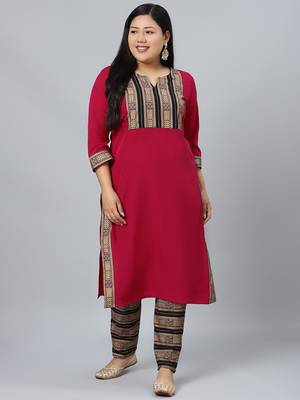Pink printed crepe kurtas-and-kurtis 1