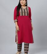 Pink printed crepe kurtas-and-kurtis