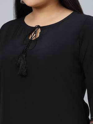 Black printed crepe kurtas-and-kurtis 4