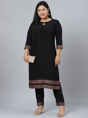 Black printed crepe kurtas-and-kurtis 5