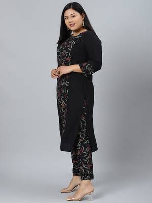 Black printed crepe kurtas-and-kurtis 2