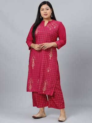 Maroon printed crepe kurtas-and-kurtis
 1