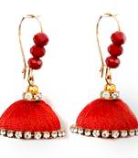 Blue crystal jhumkas