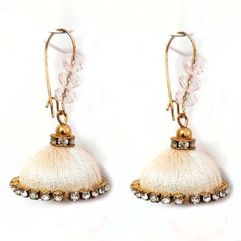 Black crystal jhumkas 1