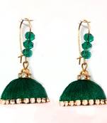 Purple crystal jhumkas