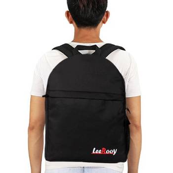 LeeRooy Print Plain Black Backpack 4