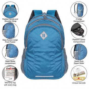 LeeRooy Red 2 Big Part Tourister Laptop Backpack 2